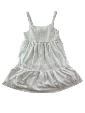 Place Lace White Sleeveless Dress With Bow Detail & Slip Girls Size XL 14 NWT